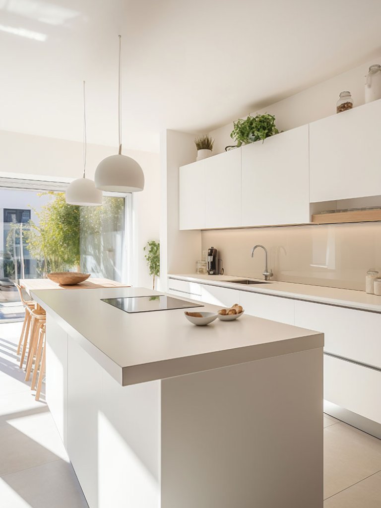 Cocina de Madera en un piso de Madrid